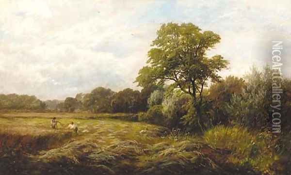 Hayfield, Barrow-on-Trent Oil Painting - George Turner