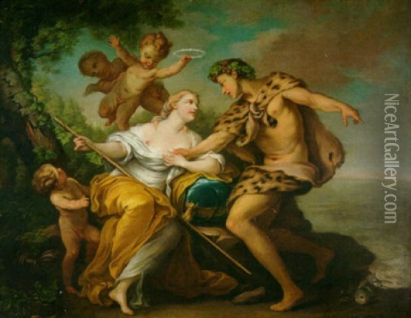 Bacchus Und Ariadne Oil Painting - Carle van Loo