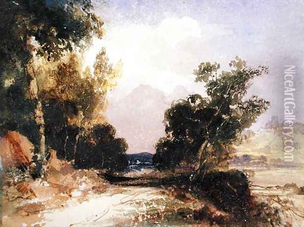 View near Arundel Castle Oil Painting - Thomas Shotter Boys