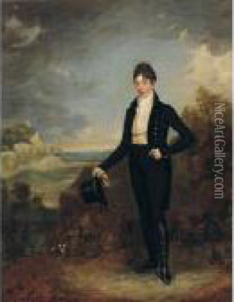 Portrait Of A Gentleman Oil Painting - Arthur William Devis