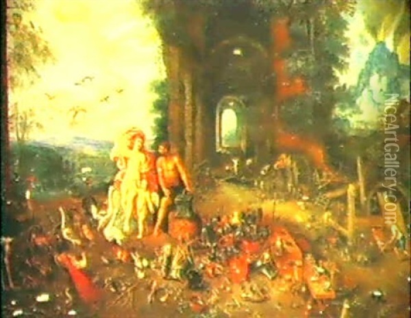 Allegoria Del Fuoco Ovvero Venere Nell'officina Di Vulcano Oil Painting - Jan Brueghel the Elder