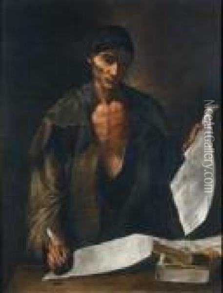 Filosofi Oil Painting - Jusepe de Ribera