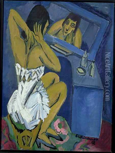 Woman before the Mirror Oil Painting - Ernst Ludwig Kirchner