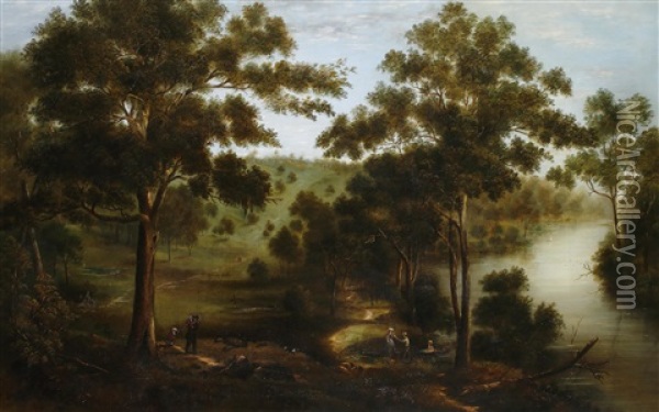 Studley Park, Melbourne Oil Painting - William Short Sr.