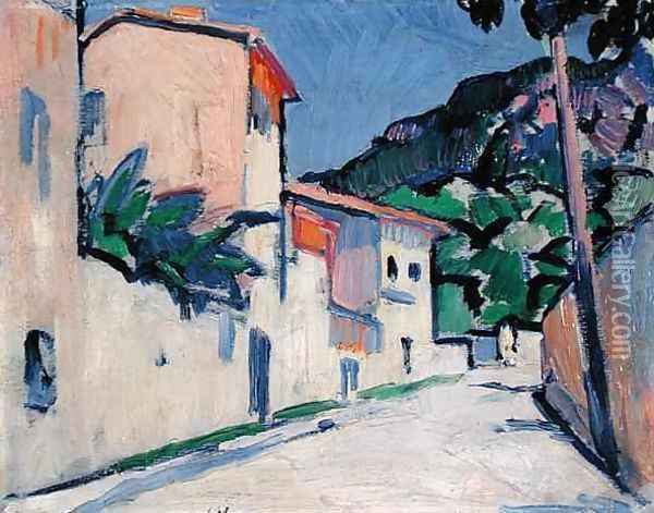 Street in Cassis, 1913 Oil Painting - Samuel John Peploe