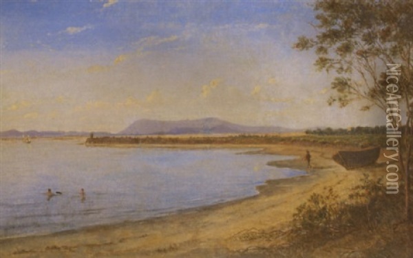 Mount Macedon From A Point Between St. Kilda And Brighton Oil Painting - Eugen von Guerard