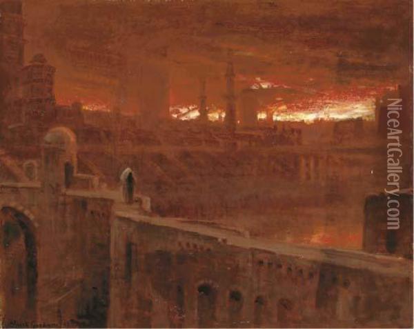 Christian Leaving The City Of Destruction Oil Painting - Albert Goodwin