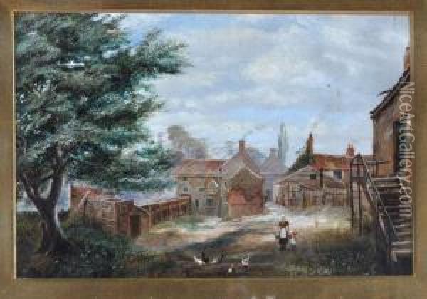 Hadricks Mill - Low Gosforth Oil Painting - John Teasdale