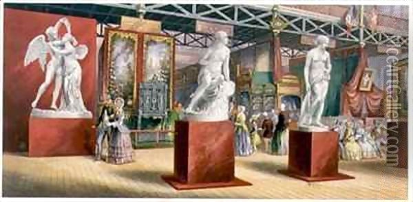Sculptures - Interior View of the Great Exhibition 3 Oil Painting - George Baxter