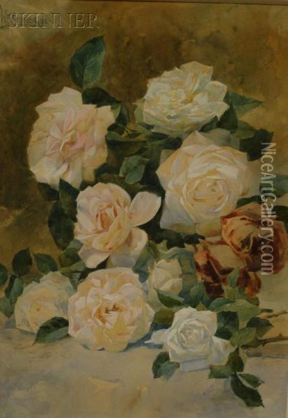 Stilllife With Roses Oil Painting - William Frederick Ritschel