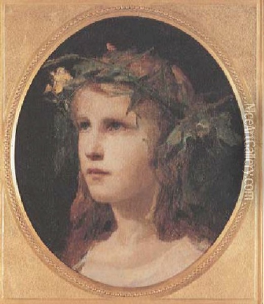 Ophelia Oil Painting - Albert Anker