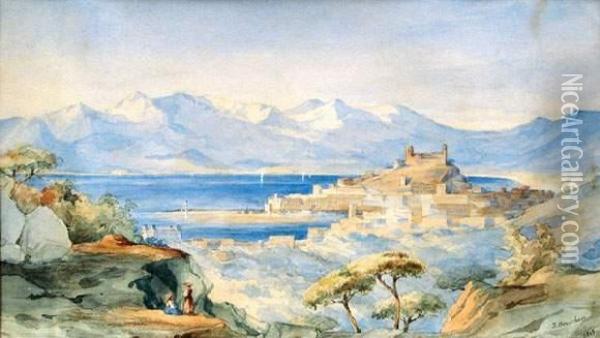 Aquarelle Signee Et Datee 1865 En Bas A Droite Oil Painting - Jeanne Boucher