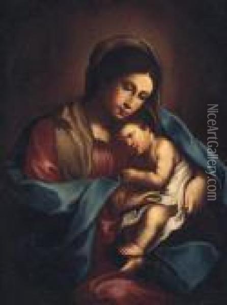 The Madonna And Child Oil Painting - Guercino