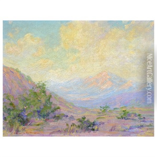 Mountain Desert Landscape Oil Painting - Granville S. Redmond