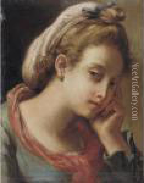 Portrait Of A Young Woman Oil Painting - Gaetano Gandolfi