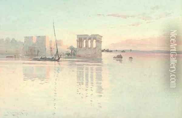Philae, Egypt Oil Painting - Augustus Osborne Lamplough