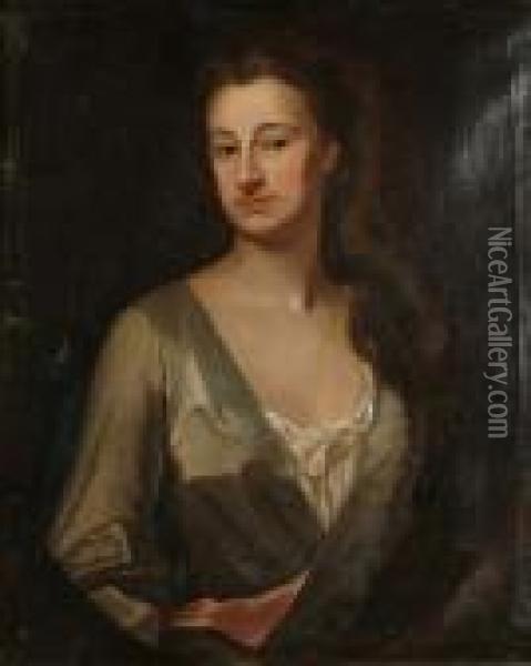 Portrait, Bust Length, Of Lady Oil Painting - Sir Peter Lely