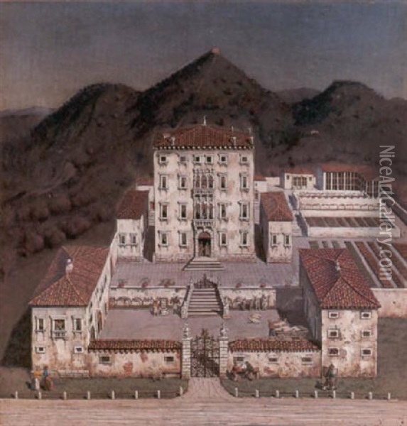 Villa Patrizia Oil Painting - Astolfo De Maria