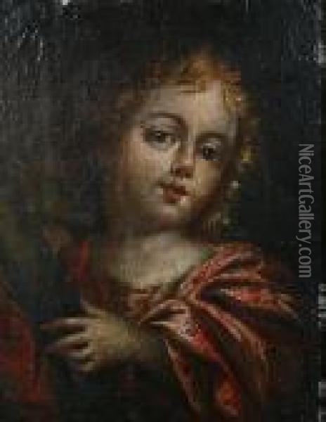 The Infant Christ Holding The Cross Oil Painting - Sir Peter Lely