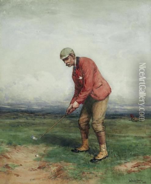 The Golfer Oil Painting - George Straton Ferrier