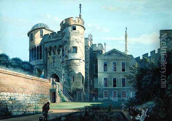 The Norman Gate and Deputy Governors House Oil Painting - Paul Sandby