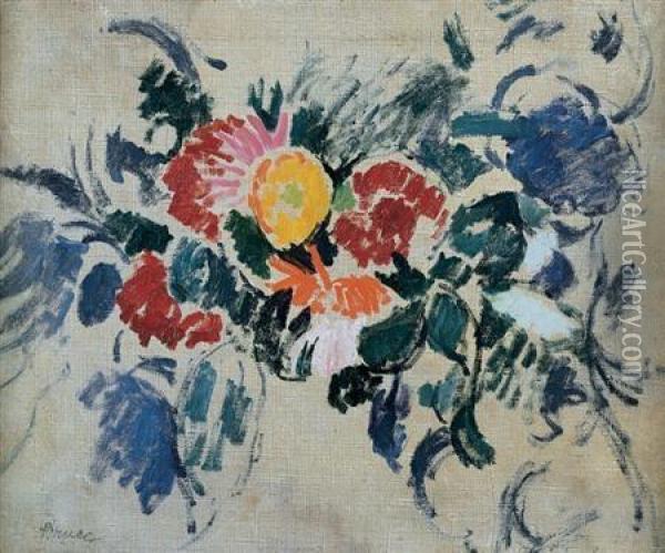 American, -1937 Flowers, Circalate 1909 - Early 1910 Oil Painting - Patrick Henry Bruce