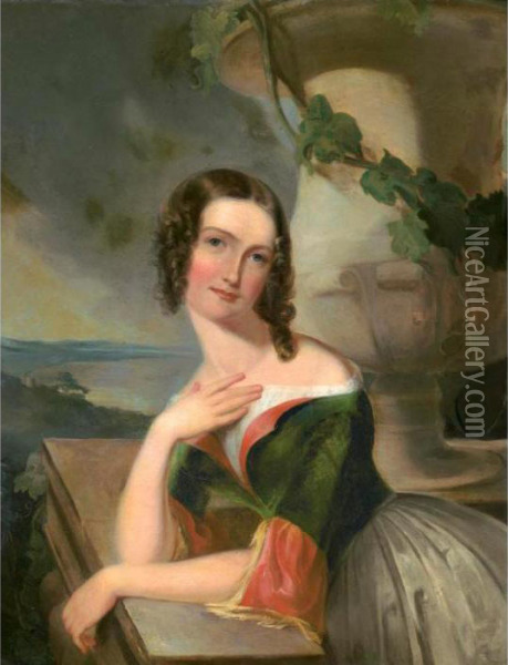 Portrait Of Elizabeth Wharton (mrs. William J. Mccluney) Oil Painting - Thomas Sully
