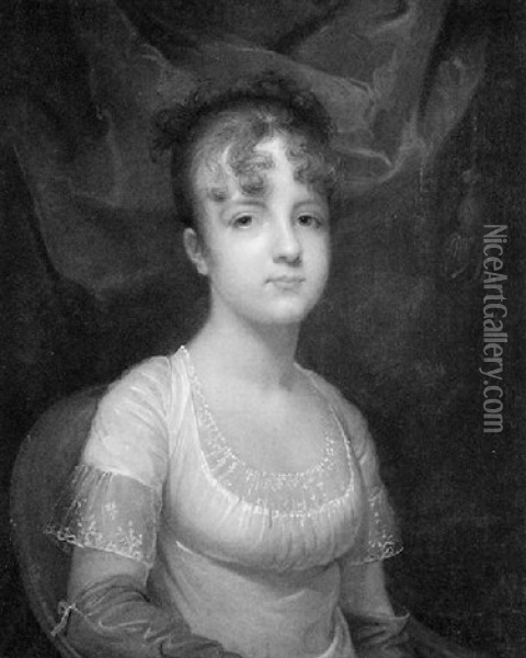Portrait Of Elizabeth Creese Hazard Oil Painting - Rembrandt Peale
