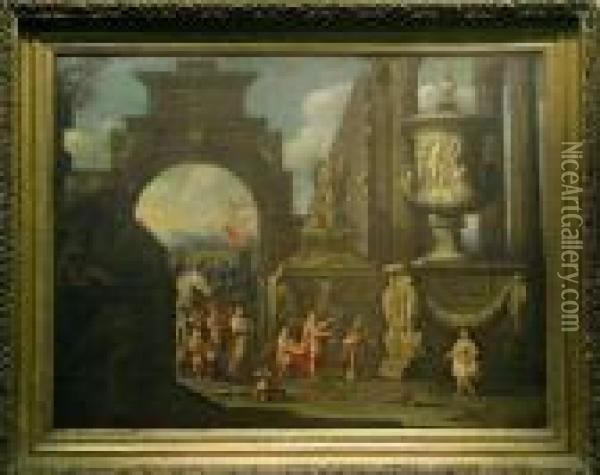 Triumph Of Achilles Oil Painting - Giovanni Ghisolfi