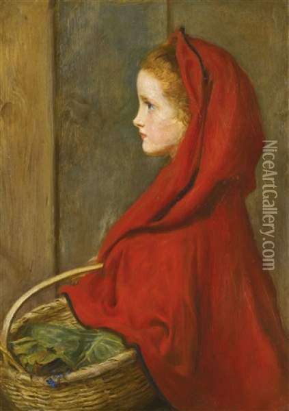 Red Riding Hood Oil Painting - John Everett Millais