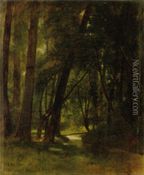 Waldlandschaft Mit Bach Oil Painting - Paul-Alexandre Protais