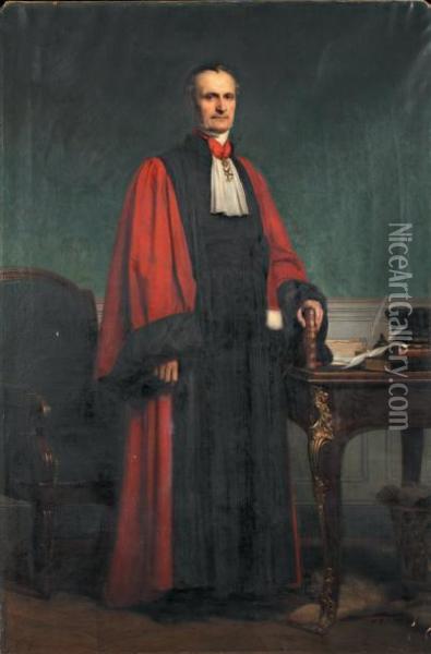 Portrait Du President De Belleyme Oil Painting - Charles Francois Jalabert