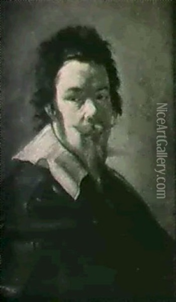 Portratt Av Okand Man Oil Painting - Frans Hals