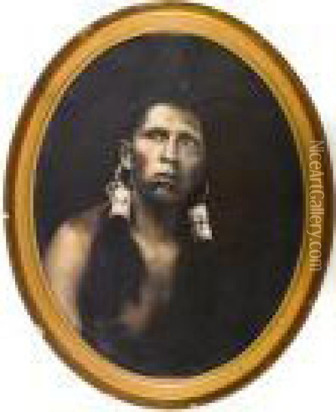 Geronimo Gomez, Taos Oil Painting - Carl Moon