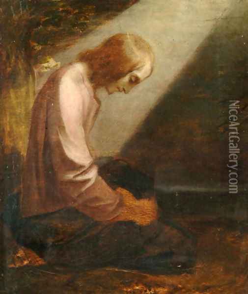 Kneeling Figure, c.1836 Oil Painting - George Frederick Watts