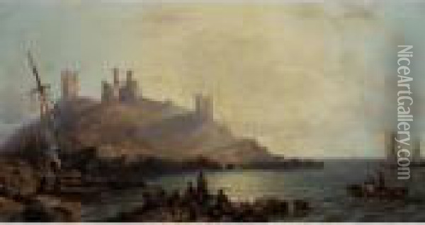 Holy Island, Northumberland Oil Painting - John Wilson Carmichael