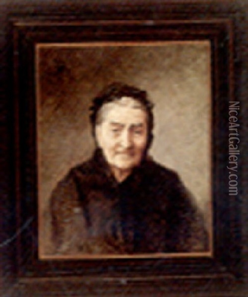 Portraet Af Aeldre Kvinde Oil Painting - Lucia Mathilde von Gelder