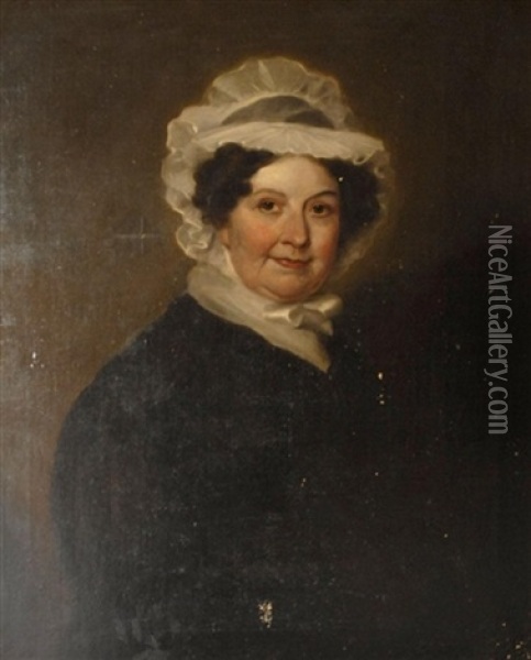 Portrait Of Frances Duke Taylor, Mrs James Coleridge (1759-1838) Oil Painting - Henry Perronet Briggs