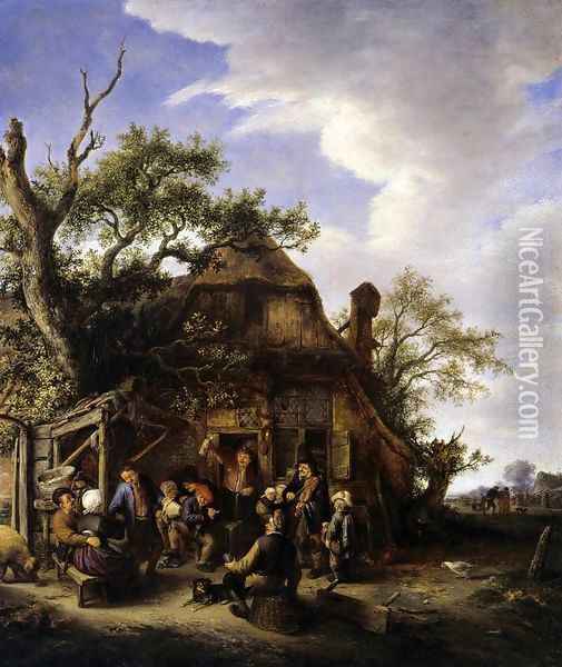 Merry Peasants 2 Oil Painting - Adriaen Jansz. Van Ostade