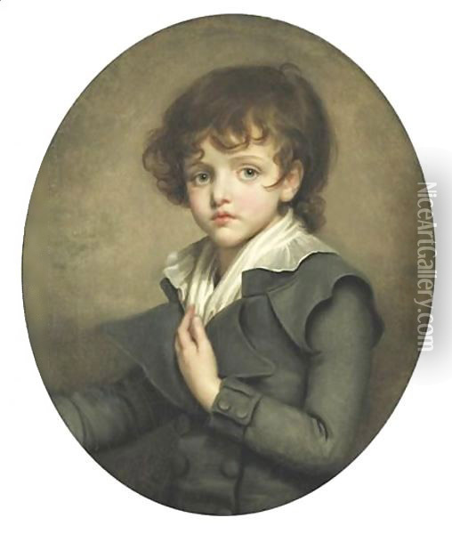 Portrait De Jeune Garcon jean-Baptiste Greuzeportrait Of A Young Boy Oil Painting - Jean Baptiste Greuze