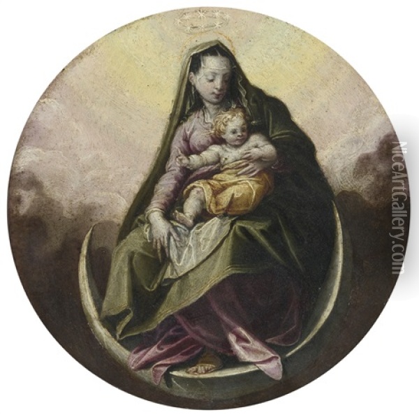 The Virgin And Child Oil Painting - Peter de Witte the Elder