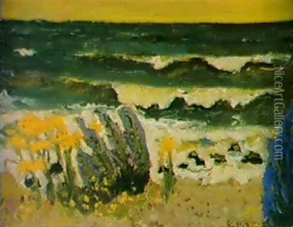 Klar Dag Vid Havet Oil Painting - Eric C. Hallstroem