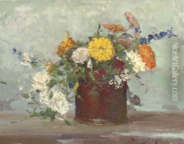 Quelque Fleur Oil Painting - Chauncey Foster Ryder