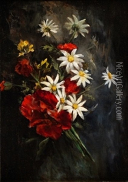 Ramillete Floral Oil Painting - Sebastian Gessa Y Arias