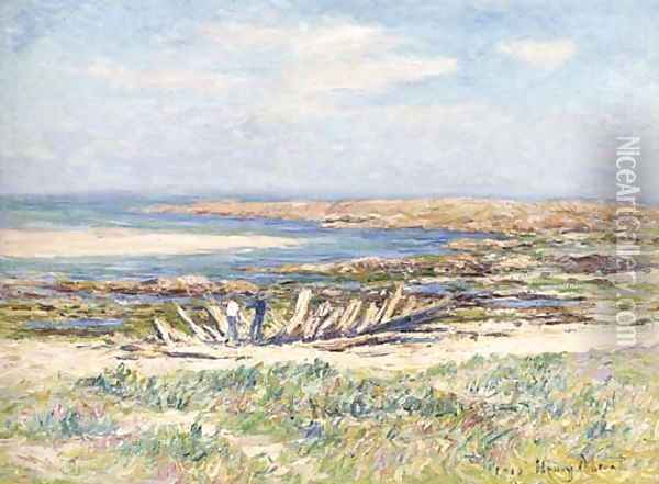 La Manche a Dieppe Oil Painting - Henri Moret