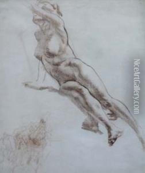 Nude Study Oil Painting - Harry Watson