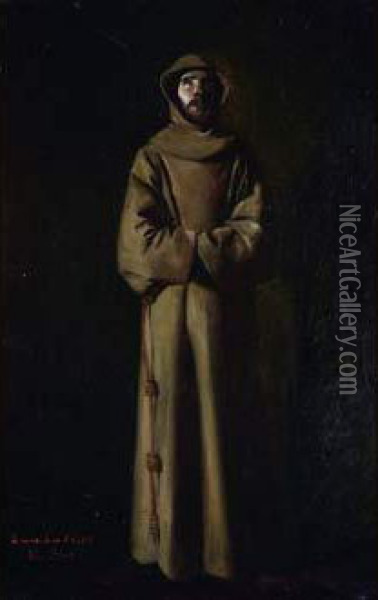 Saint Francois D'apres Zurbaran Oil Painting - Alexandre Seon