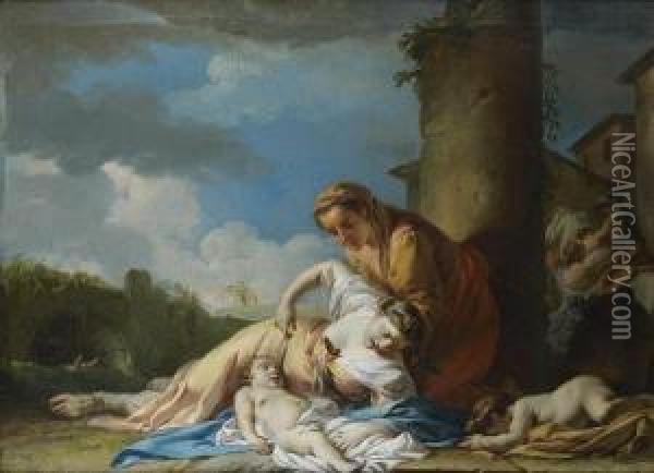 Une Scene Du Massacre Des Innocents Oil Painting - Jean-Baptiste-Marie Pierre