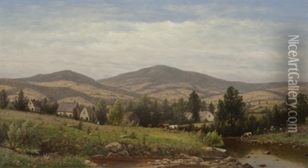 View Near Williamstown, Berkshire County, Massachusetts Oil Painting - Charles Wilson Knapp