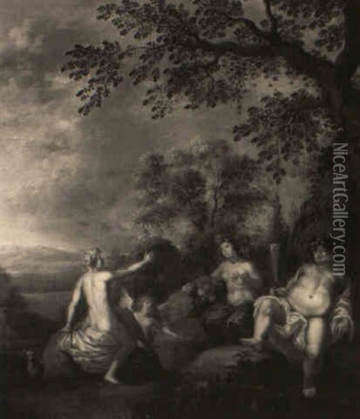 Venus, Bacchus And Ceres Oil Painting - Dirck Van Der Lisse